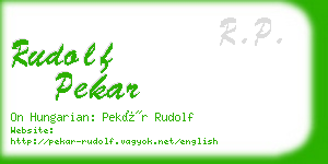 rudolf pekar business card